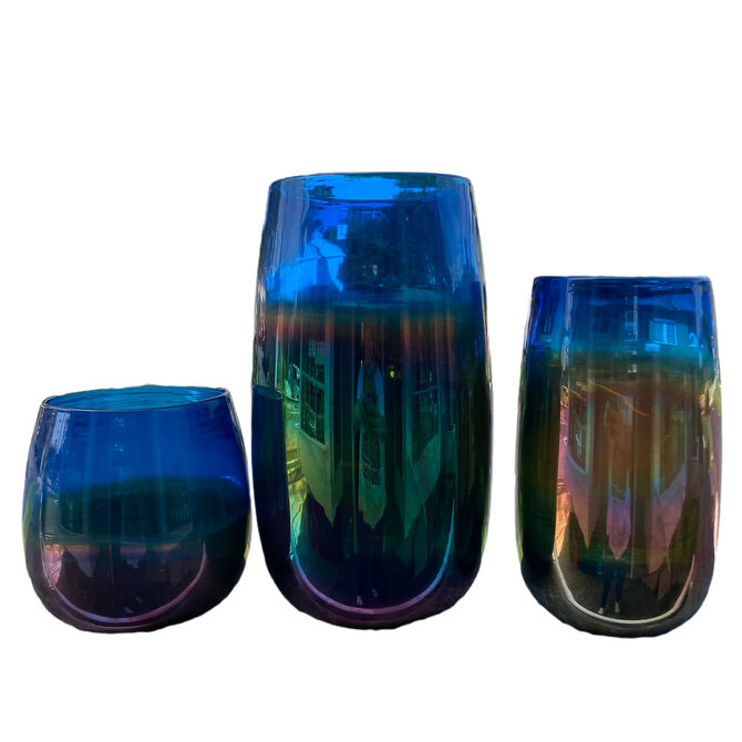 Two's Company Iridescent Vase/Candleholder Small