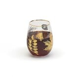 Two's Company Golden Leaves Stemless Wine Glass