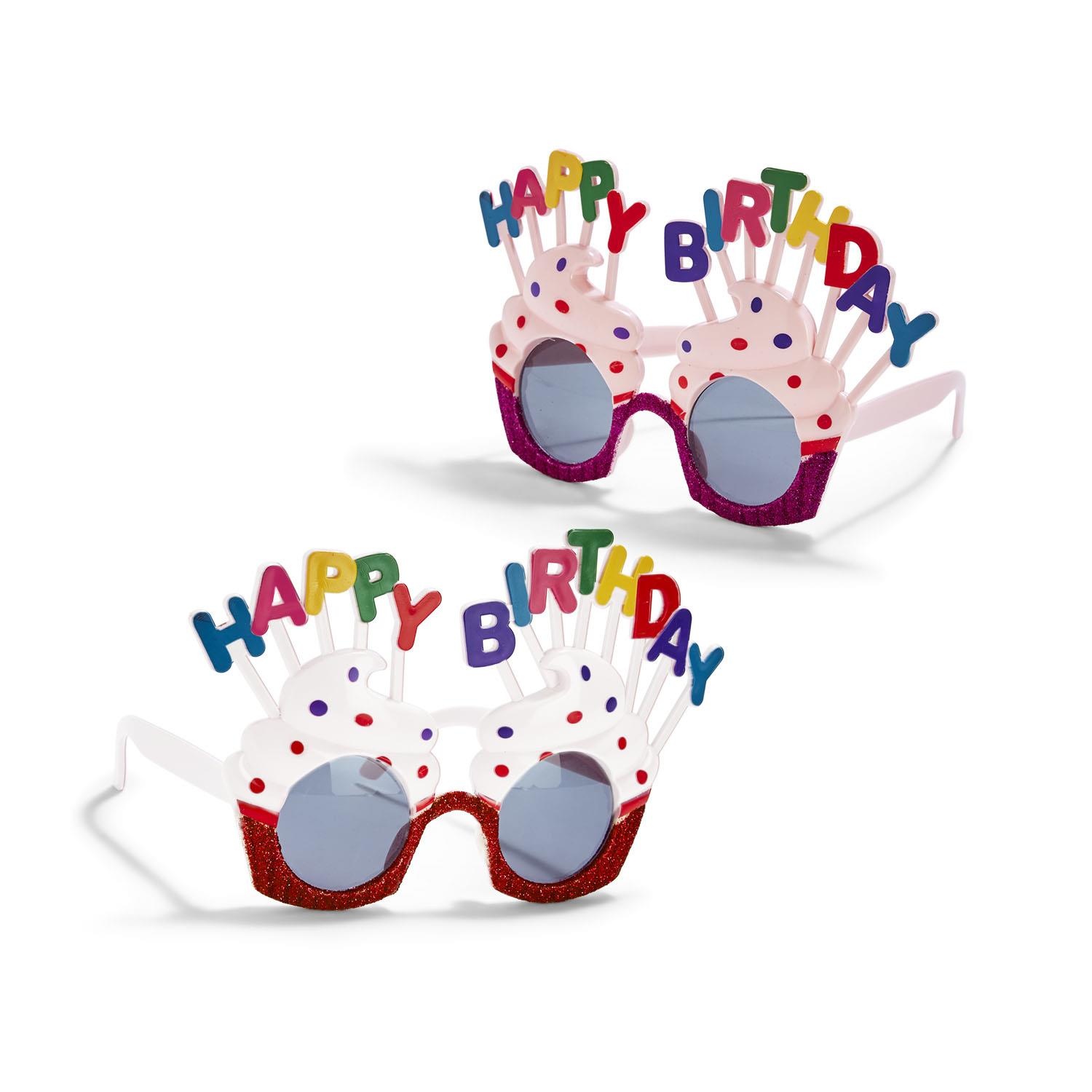 Two's Company Happy Birthday Novelty Glasses