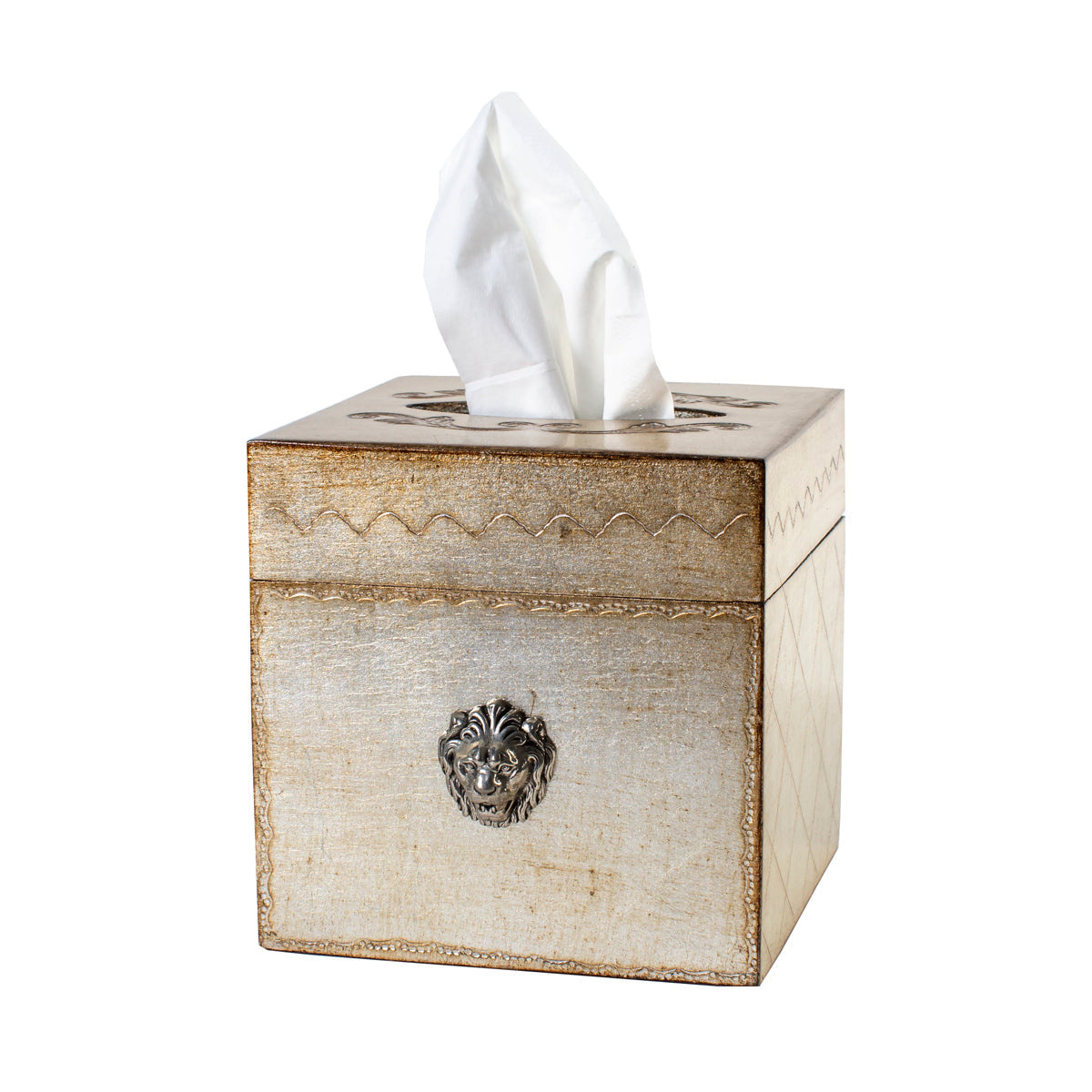 Arte Italica Florentino Leone Wooden Tissue Box Holder