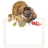 Caspari Woodland Turkey Place Cards - Pk of 8