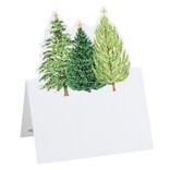 Caspari Christmas Trees with Lights Place Cards - pk of 8