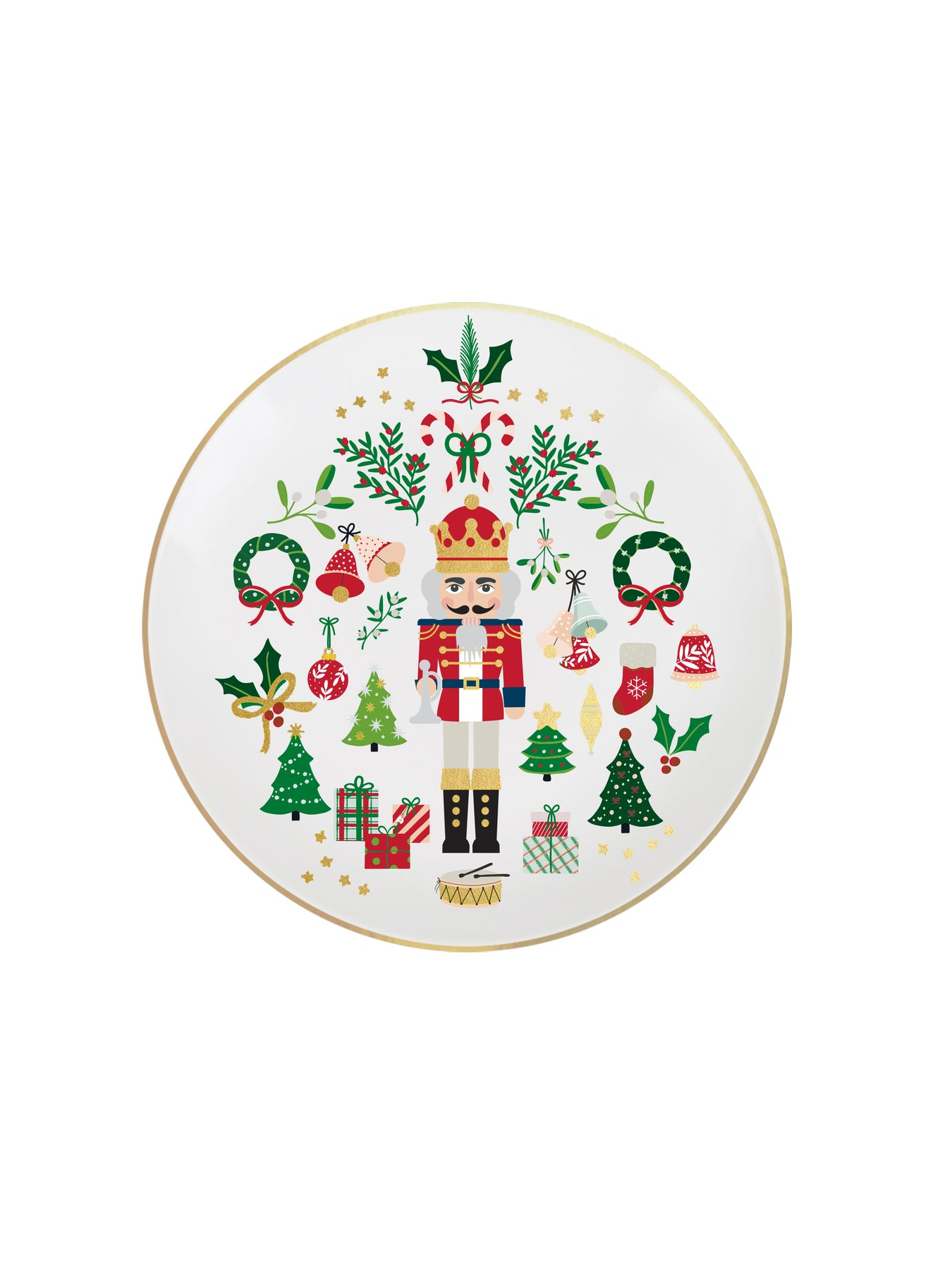 Mary Square Salad Plate Nutcracker Trumpet