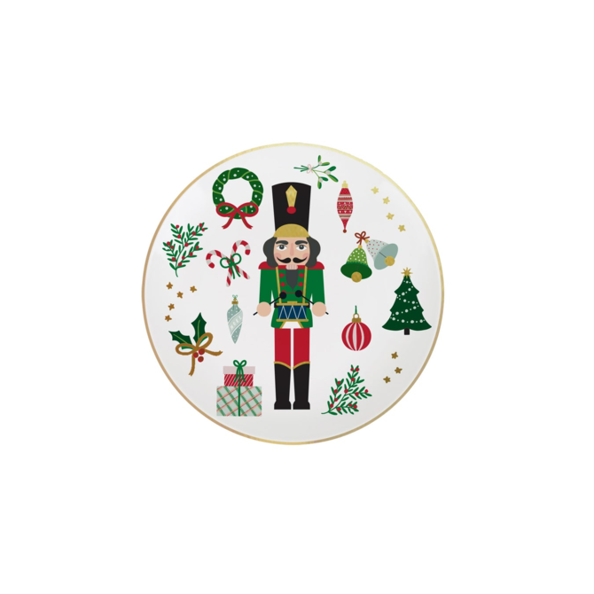 Mary Square Appetizer Plate Nutcracker Drummer