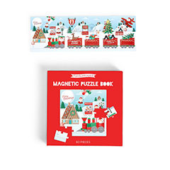 Two's Company Santa Express  60 Piece Magnetic Puzzle Book