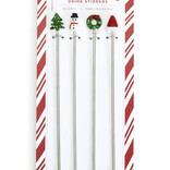 Two's Company Christmas Cheers Drink Stirrers S/4