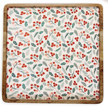 Two's Company Eat and Be Merry Square Serving Tray Large