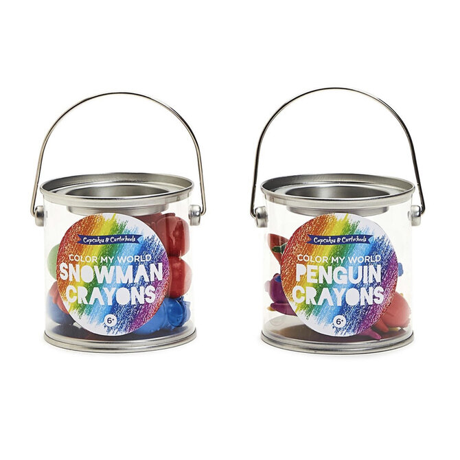 Two's Company Holiday Edition Crayons Set in Paint Jar