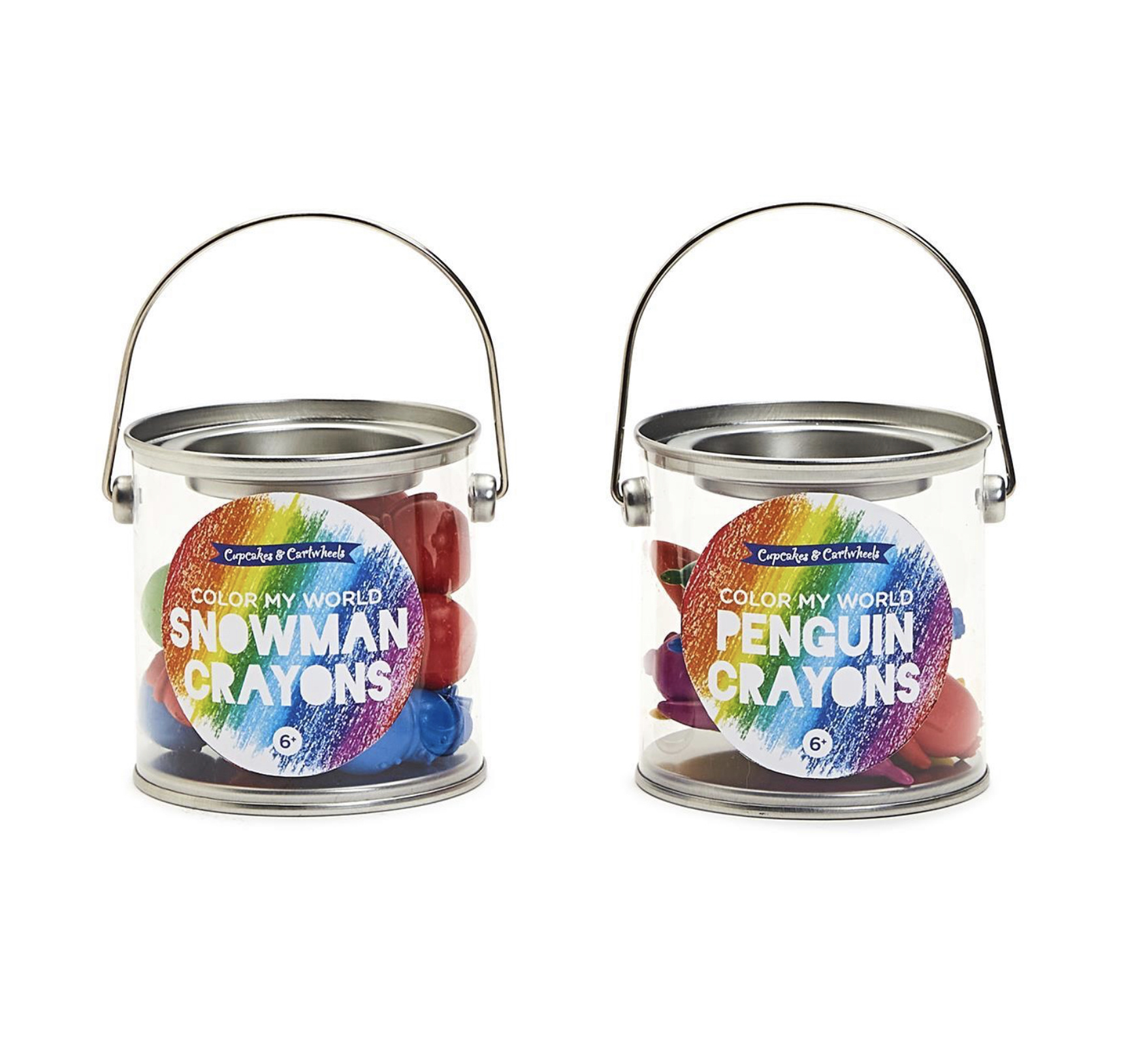 Two's Company Holiday Edition Crayons Set in Paint Jar