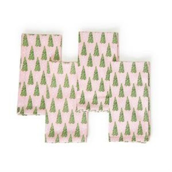 Two's Company Tree Pattern Cloth Napkin Set of 4