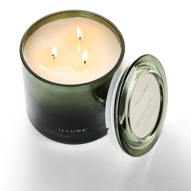 Illume Balsam & Cedar Statement Glass Candle