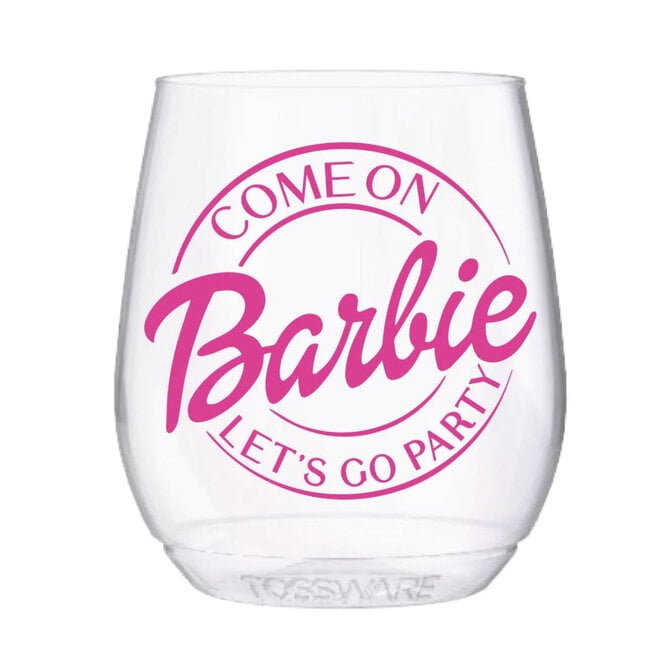 Sip Sip Hooray Come on Barbie 14oz Stemless Wine Tossware