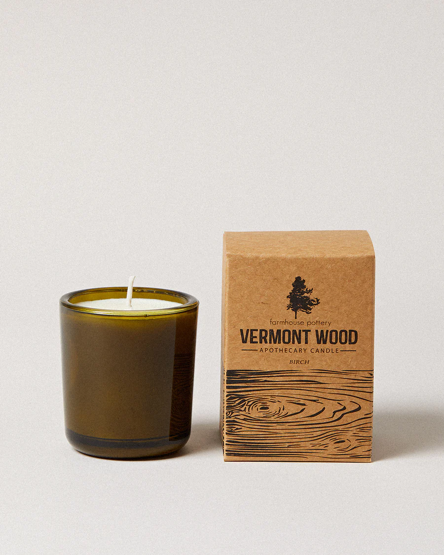 Farmhouse Pottery Vermont Wood Birch Candle