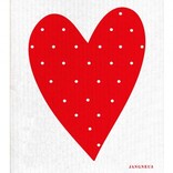 Jangneus Heart Swedish Dishcloth - Red