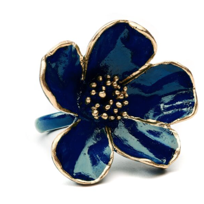 Deborah Rhodes Sweetbriar Flower Resin Napkin Ring