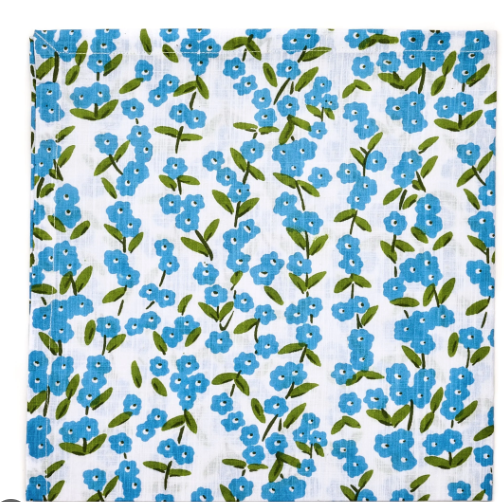 Deborah Rhodes Primrose Printed Napkin - Blue