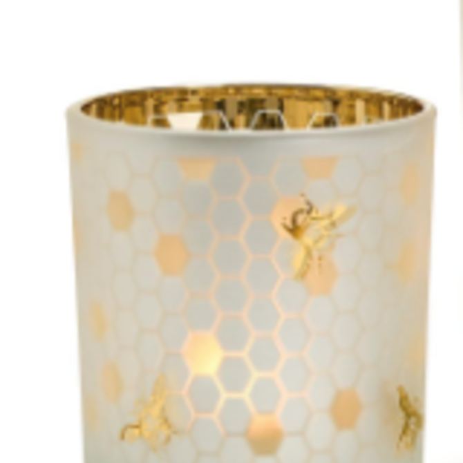 Golden Bee Metallic Silhouette Candleholder - Small