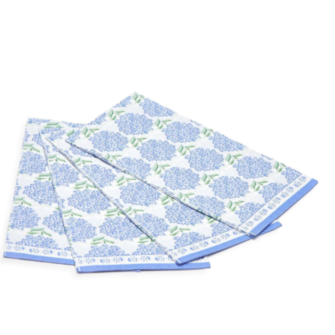 Two's Company Hydrangea 3-Ply Paper Dinner Napkin / Guest Towel