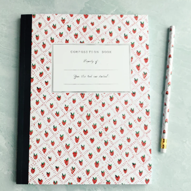 Strawberries Composition Book