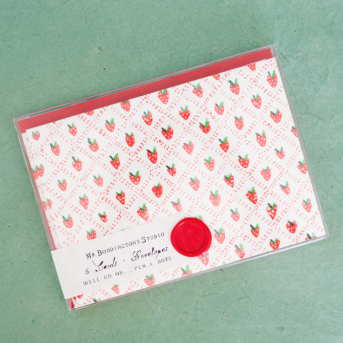 Mr. Boddington's Studio Berries on Lattice - Notecards