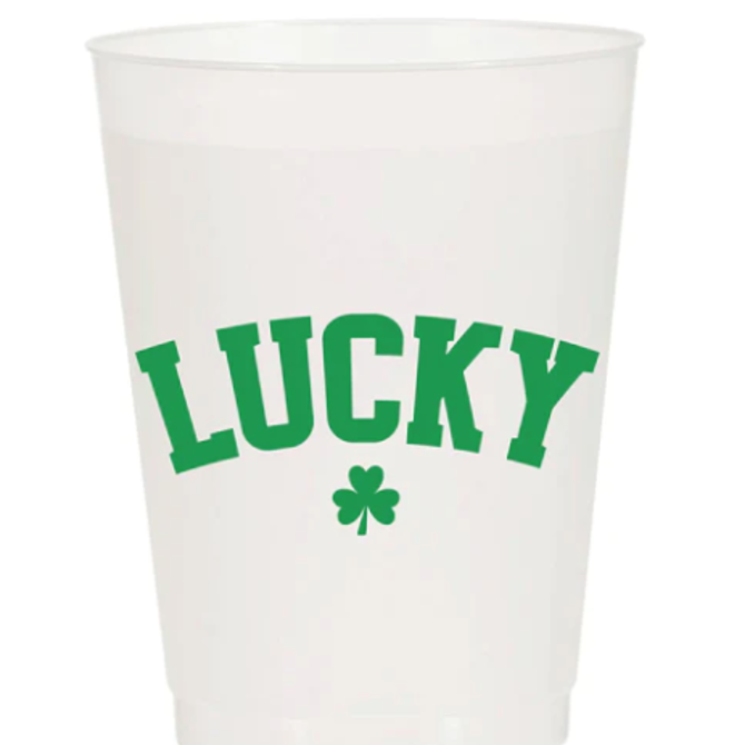 Sip Hip Hooray Lucky Shamrock Frosted Mugs