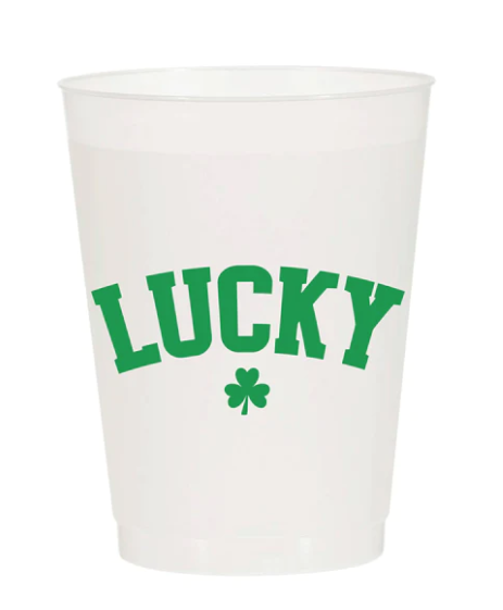 Sip Hip Hooray Lucky Shamrock Frosted Mugs