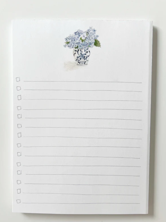 Emily Lex Studio Checklist Notepad - Hydrangea Bouquet