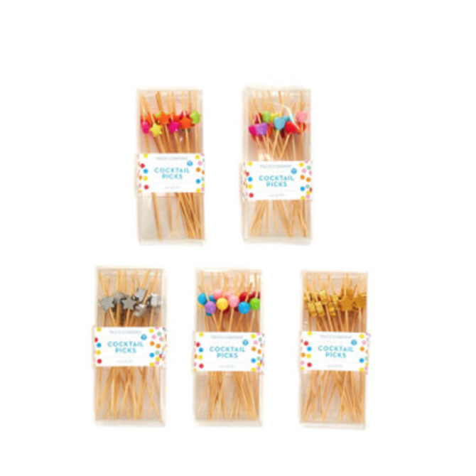 Two's Company Let's Party 20 Pc Cocktail Picks in Gift Box