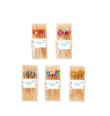 Two's Company Let's Party 20 Pc Cocktail Picks in Gift Box