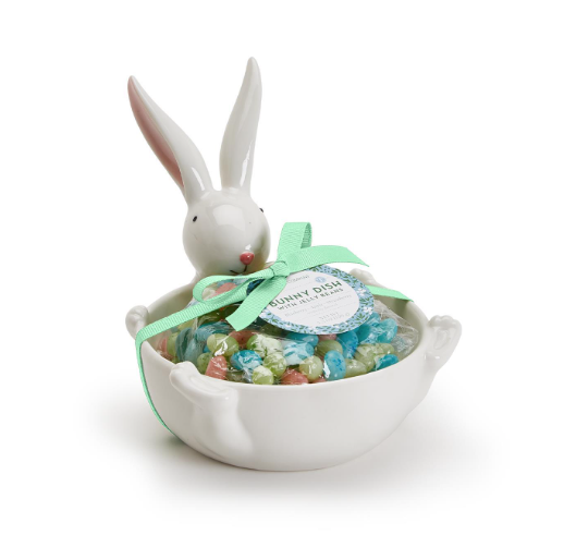 Hoppy Easter Bunny Dish w/Jelly Bean Candy
