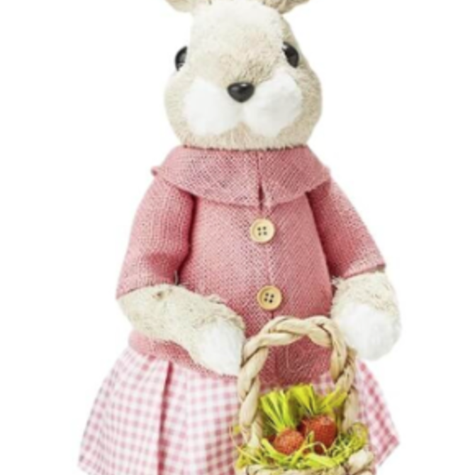 Two's Company Hand Crafted Easter Bunny Large Girl