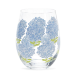 Two's Company Hydrangea Stemless Wine Glass