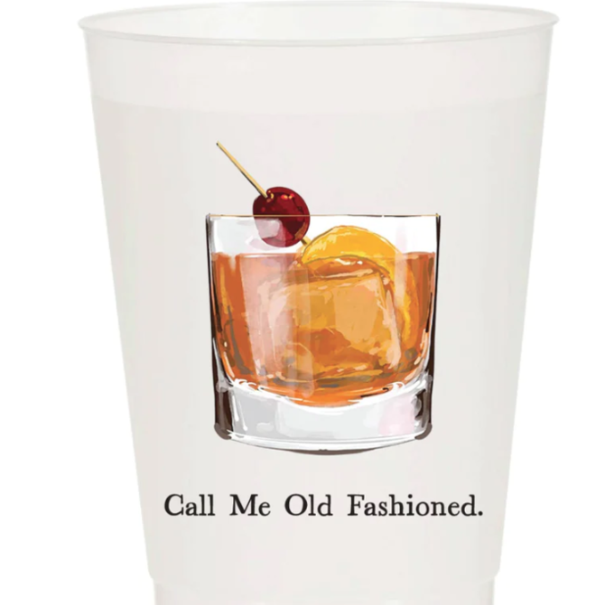 Sip Hip Hooray Call Me Old Fashioned Frosted Reusable Cups - Set of 6