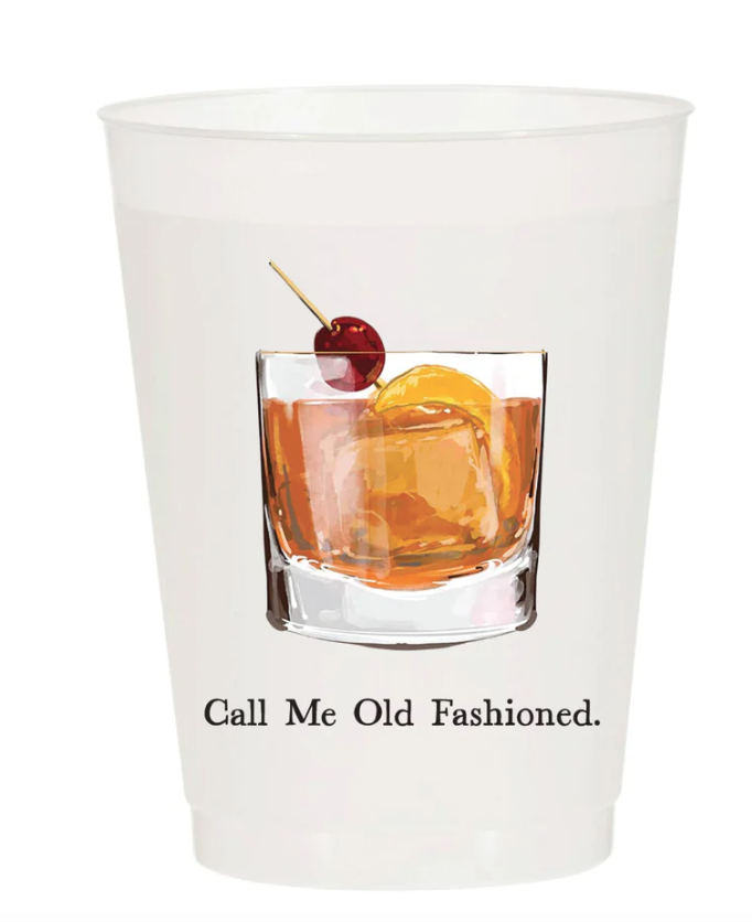 Sip Sip Hooray Call Me Old Fashioned Frosted Reusable Cups - Set of 6