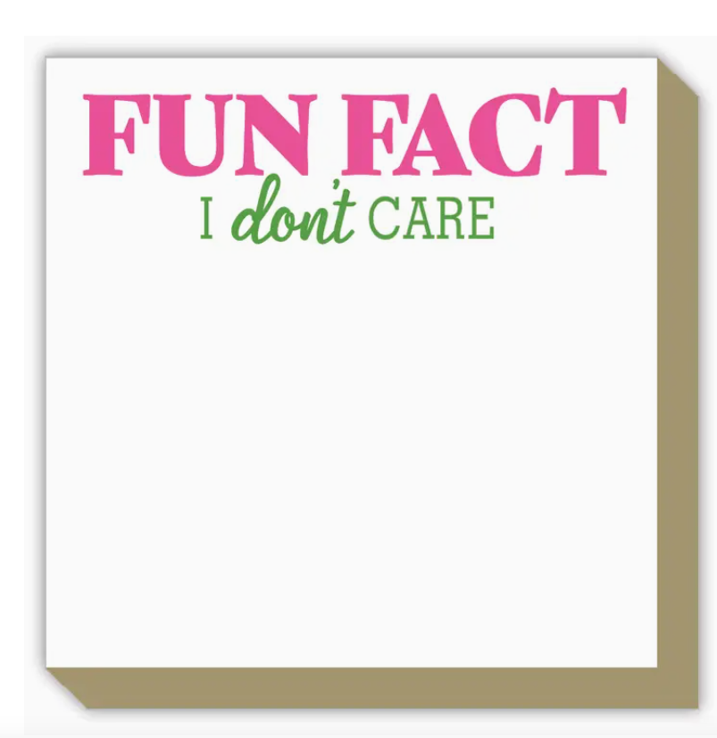 RoseanneBeck Collections Fun Fact I Don't Care Luxe Notpad