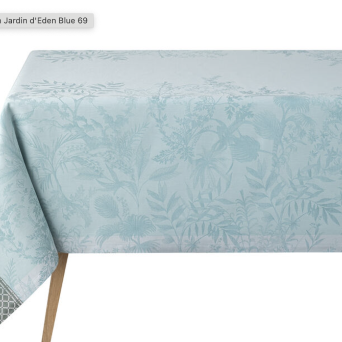 LJF Tablecloth Jardin D'Eden Blue - 69x126