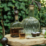 Jan Barboglio Pequenas Acanaladas Votives Cadena Laurel Etched - Set of 6