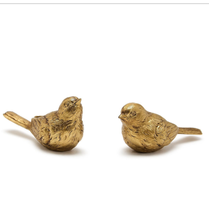 Two's Company Golden Birds - Set of 2