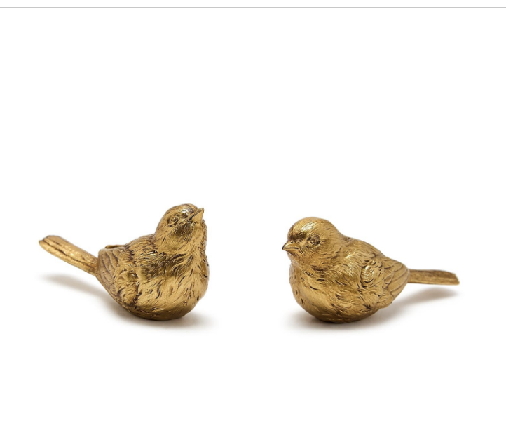 Two's Company Golden Birds - Set of 2