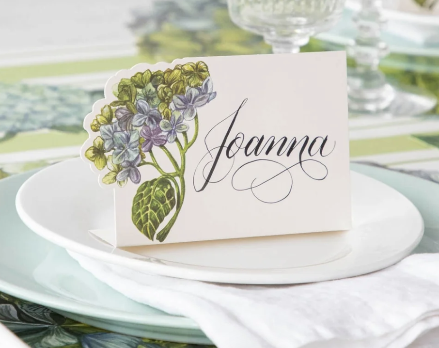 Hester & Cook Hydrangea Place Card - Pack of 12