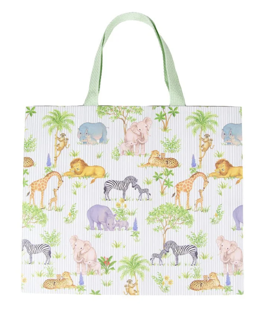 Caspari Safari Baby Large Gift Bags