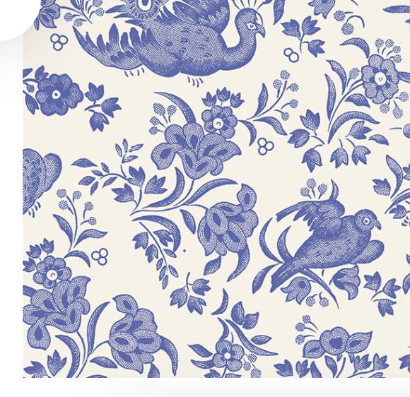 Hester & Cook Blue Regal Peacock Guest Napkin - Pack of 16