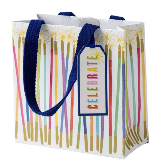 Caspari Party Candles Small Square Gift Bag