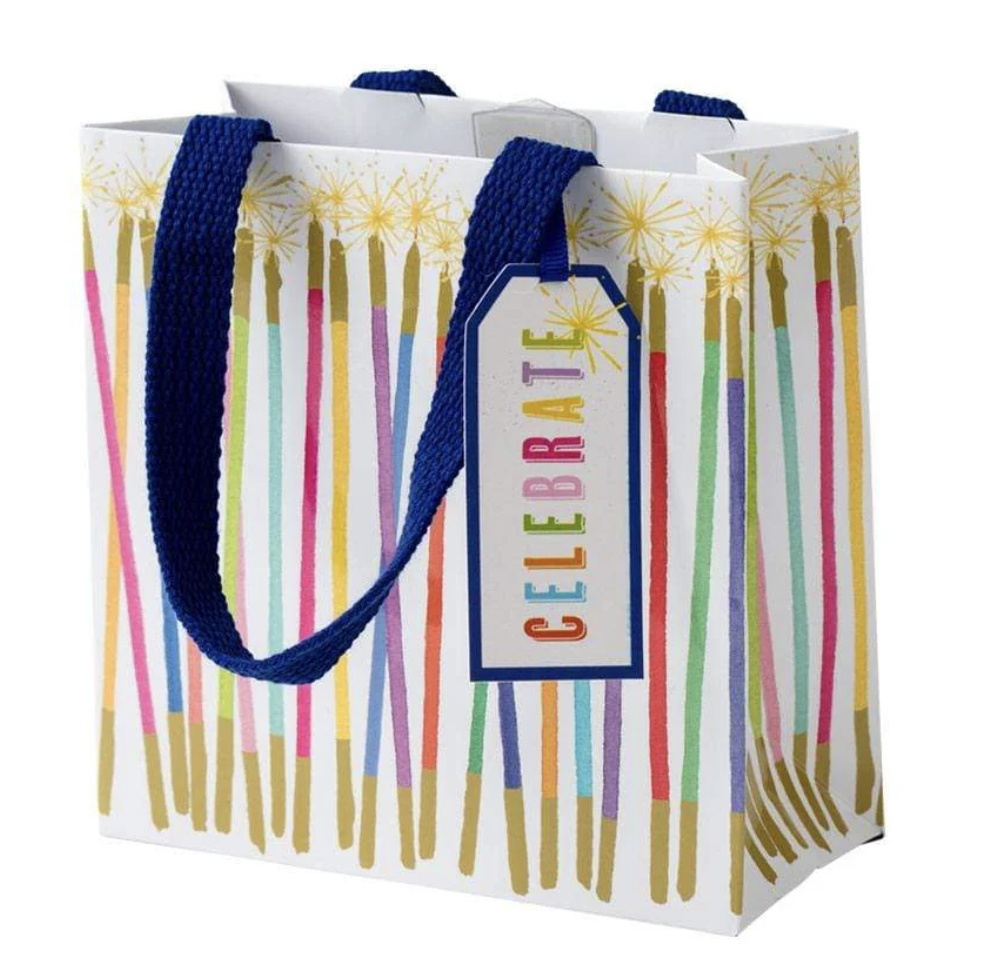 Caspari Party Candles Small Square Gift Bag
