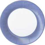 Caspari Linen Border Paper Dinner Plates in Blue II - 8 Per Package