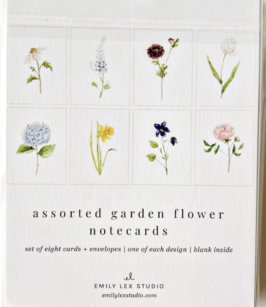 Emily Lex Studio Assorted Garden Flowers Notecard Set