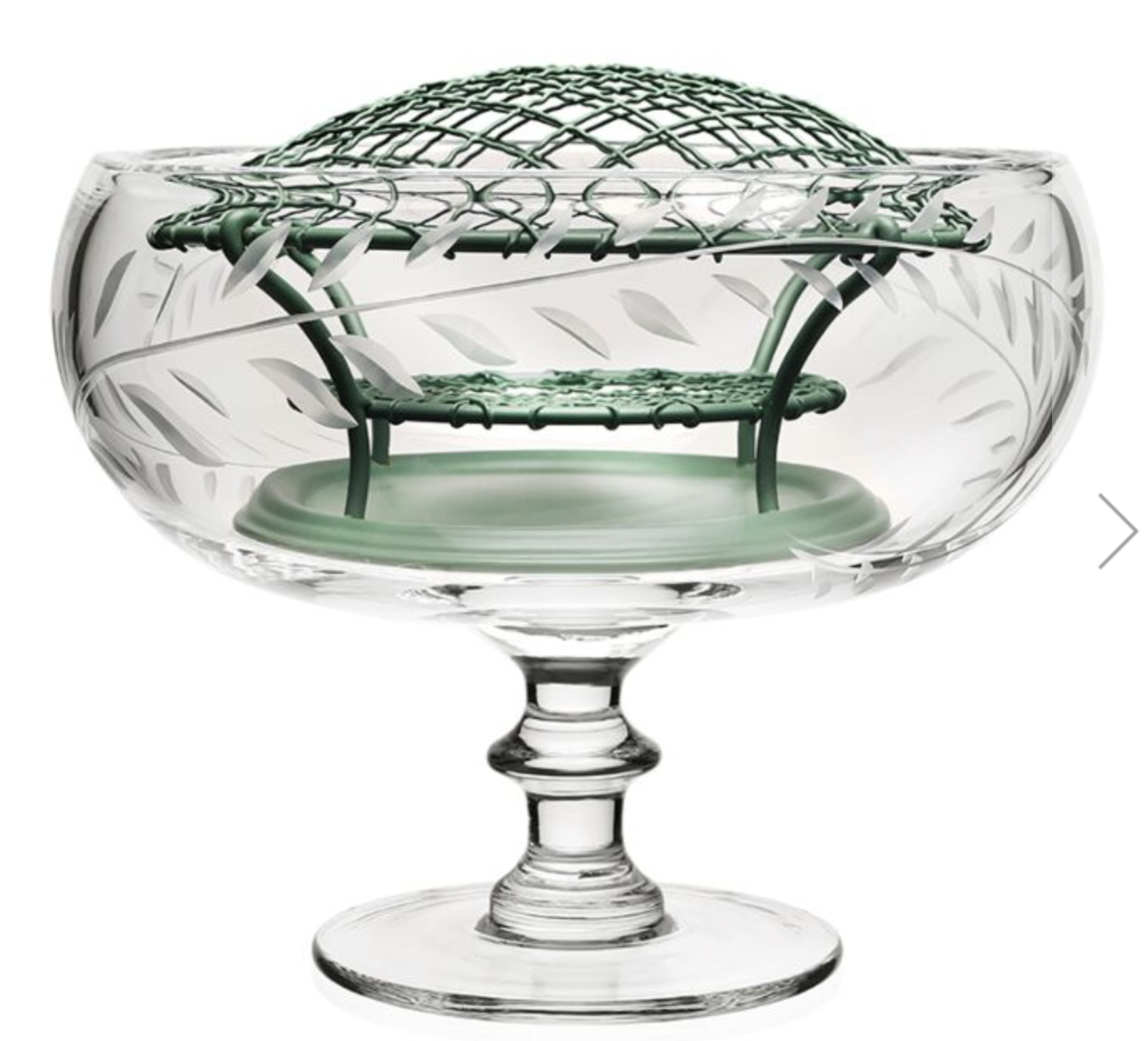 William Yeoward Jasmine Footed Rose Bowl & Wire 8 1/2"