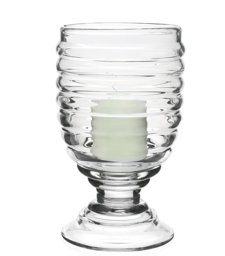 William Yeoward Footed Hurricane + Candle Ripples
