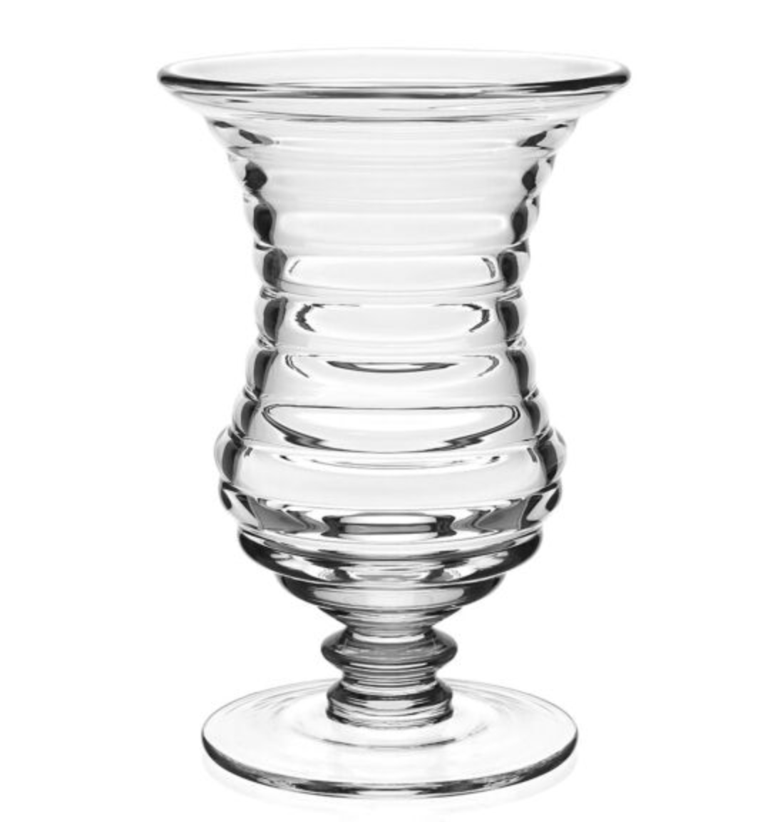William Yeoward Ripples Footed Vase 8 1/2"