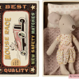 Maileg Little Sister Mouse in Matchbox